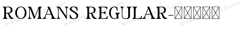 RomanS Regular字体转换
